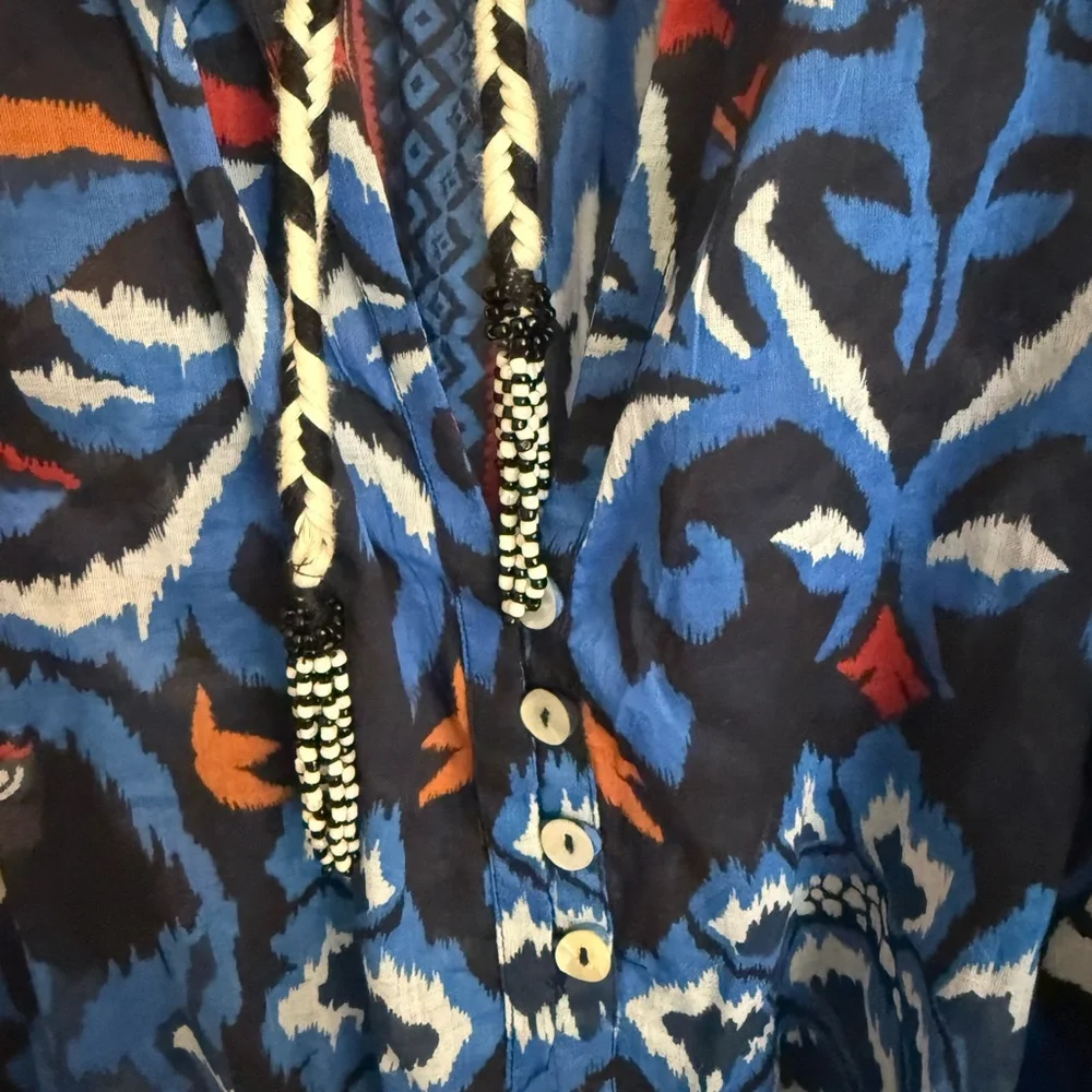 FARM Rio Blue and Orange Blouse - Picture 3 of 12